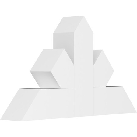 Ekena Millwork Saratoga Architectural Grade PVC Gable Bracket, 36"W x 21"H x 6"D x 6"F, 14/12 Pitch GBP036X21X0606SAR00